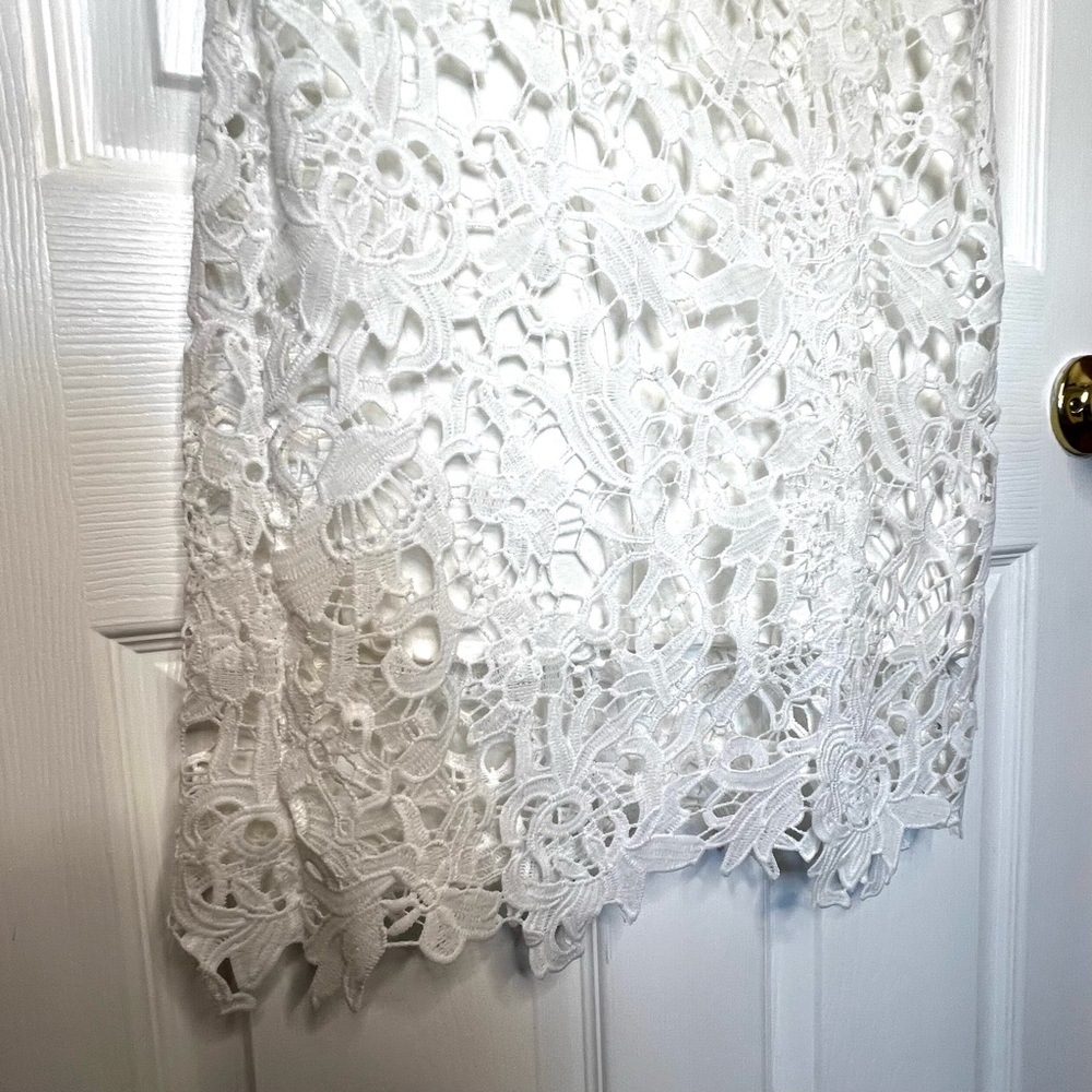 Chelsea & Theodore White Lace Dress Size 4 Bridal Shower Graduation - Picture 3 of 6